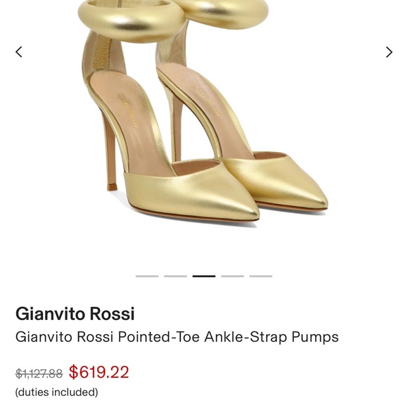 GIANVITO ROSSI Pointed-Toe Ankle-Strap Pumps - Picture 5 of 15